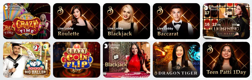 Jeux de casino en direct WILDZ CASINO